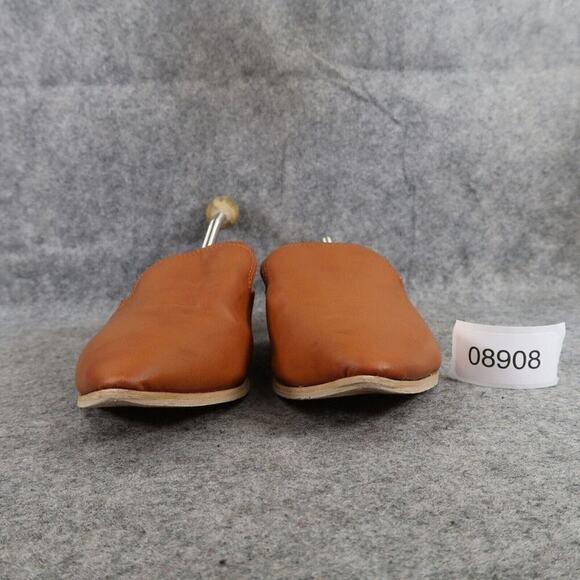 Shoes Womens 39 Mule Flats Slip On Fashion Casual Brown Pointed Toe Classic Boho - Picture 3 of 11